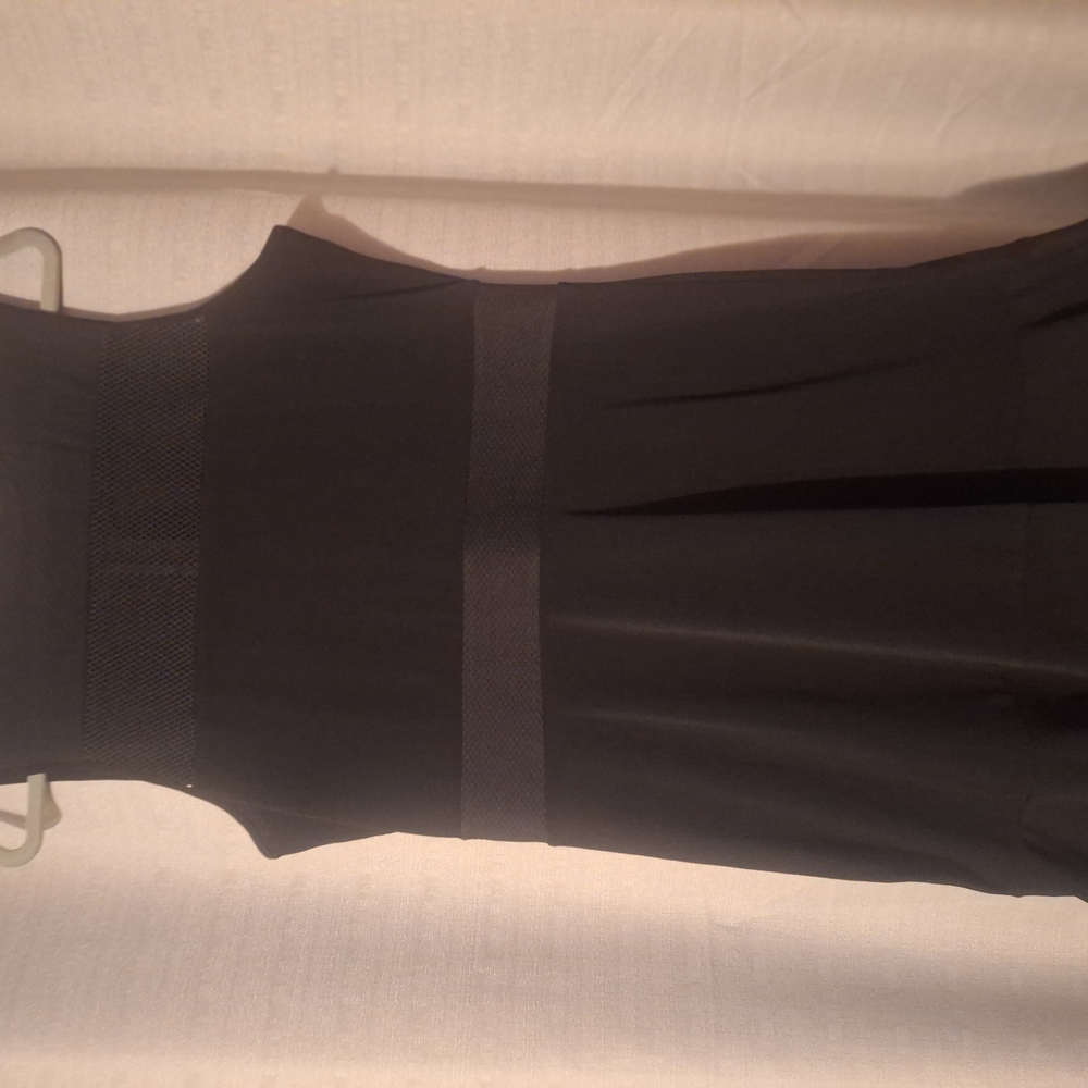 Michael Kors Black Sheath Mini Dress Mock Neck Sleeveless